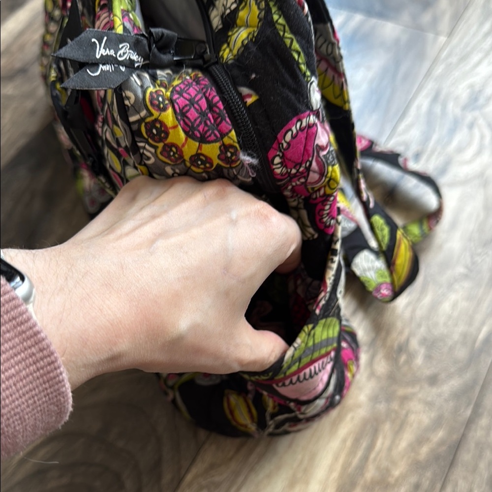 Vera Bradley Black and Pink Baby Bag with Floral Design - Picture 5 of 7